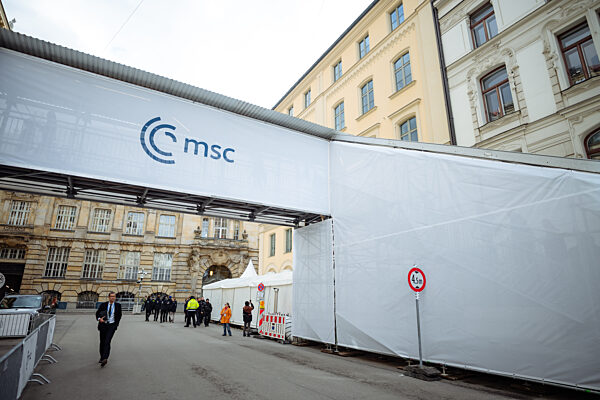 Entrance to the Munich Security Conference: A Hub of Global Diplomacy