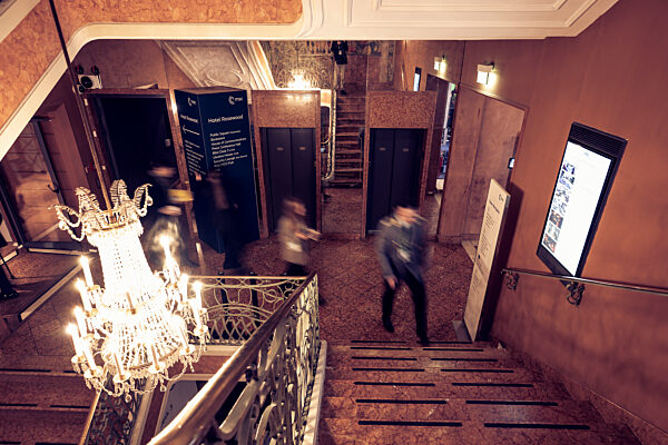 Elegant Staircase Scene at Munich Security Conference Venue