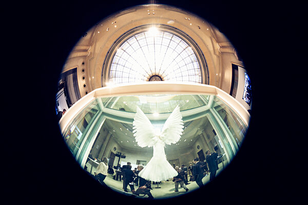 Illuminated Wings: A Symbol of Peace at the Munich Security Conference