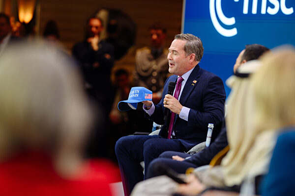 Speaker Showcases Symbolic Cap During Munich Security Conference