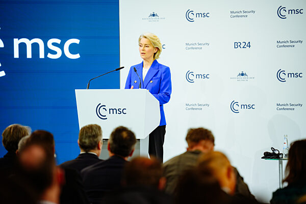 Speaker Addresses Audience at Munich Security Conference