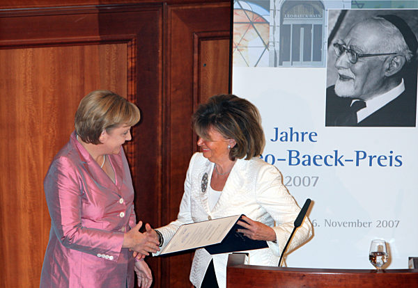 Leo-Baeck-Preis für Angela  Merkel