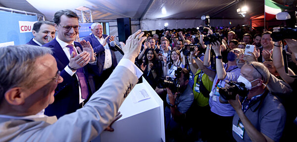 Landtagswahl in Nordrhein-Westfalen - CDU-Wahlparty