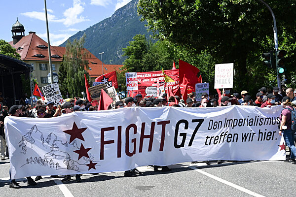 G7-Gipfel 2022 - Demonstration Garmisch-Partenkirchen