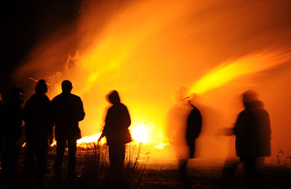 Biikefeuer an der Nordseeküste