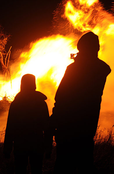 Biikefeuer an der Nordseeküste