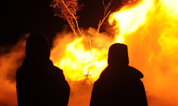 Biikefeuer an der Nordseeküste