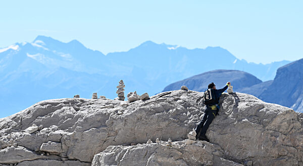 Wetter in Bayern - Gletscherreste auf der Zugspitze
