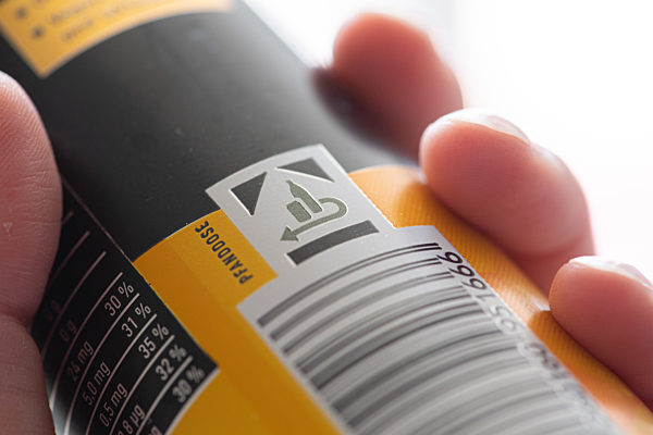 Einweg-Dose mit DPG-Zeichen