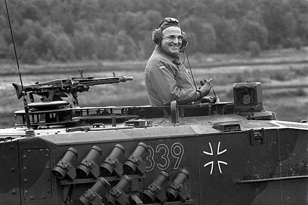 Helmut Kohl in tank