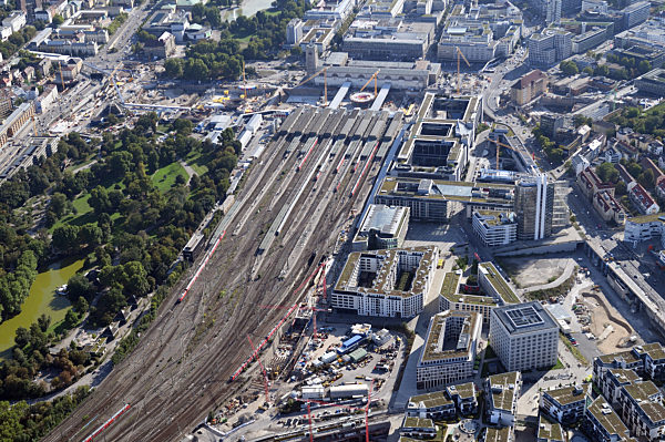 Baustelle Stuttgart 21 - Luftbild