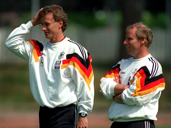 Fußball-EM '92: Berti Vogts und Rainer Bonhof