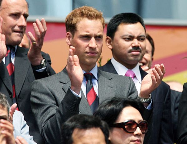 Britain's Prince William applaudes during the group B match of 2006 FIFA...