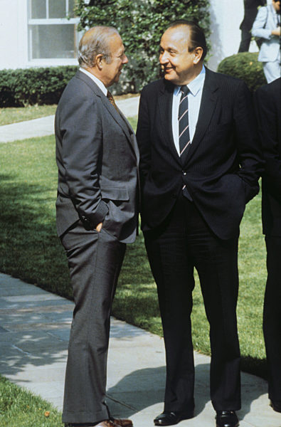 Hans-Dietrich Genscher und George Shultz