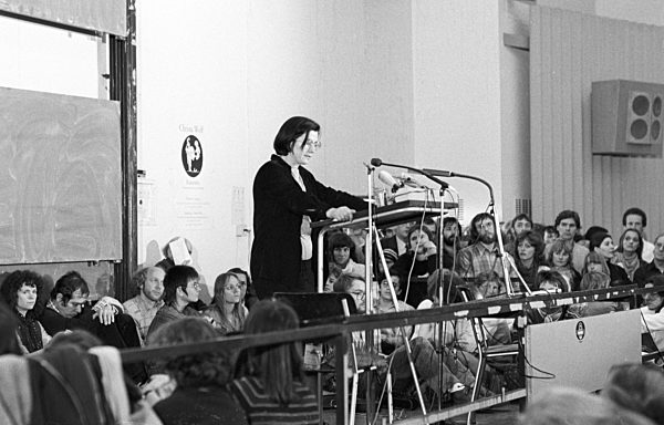 Christa Wolf als Gastdozentin in der Uni Frankfurt