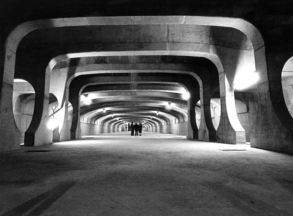 U-Bahn Bau in Frankfurt 1982