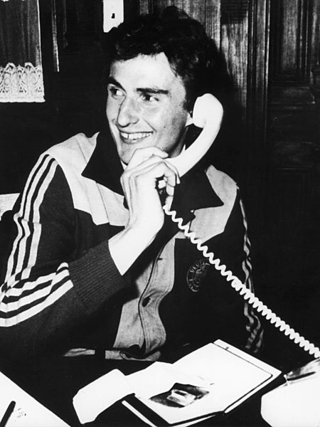 Soccer World Cup 1978: Dieter Mueller on the Phone