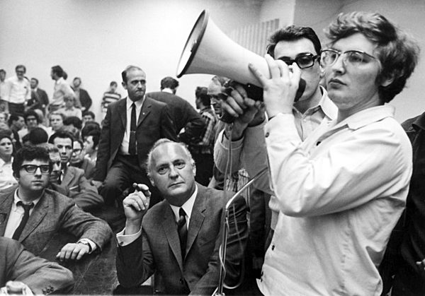 Students disturbing the opening of Isreal week 1969