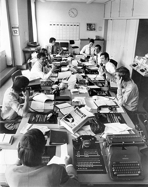 Forex market of Dresdner Bank in Frankfurt am Main 1972