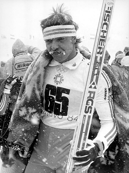 Olympia 1984: Skilangläufer Jochen Behle im Ziel