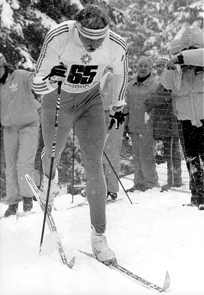 Olympia 1984: Skilangläufer Jochen Behle unterwegs