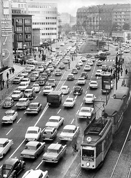 Straßenverkehr in Frankfurt am Main 1966