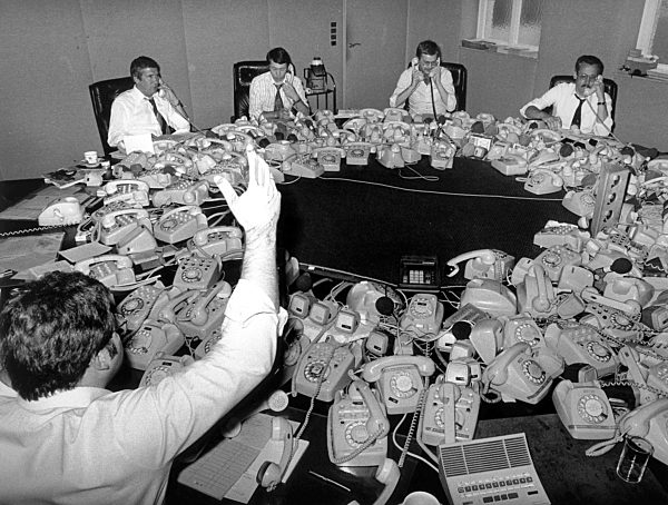 Devisenhändler in der Frankfurter Börse