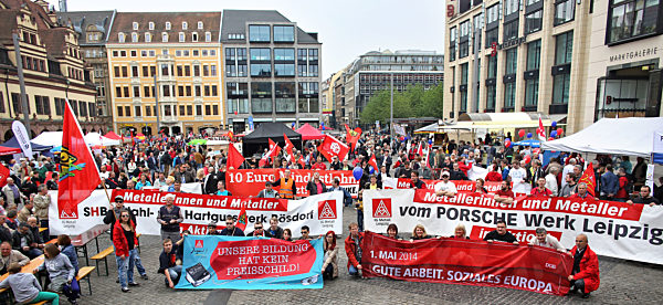 1. Mai-Demonstration in Leipzig