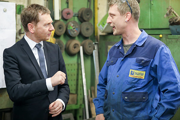 Sachsens Ministerpräsident besucht den Erzgebirgskreis