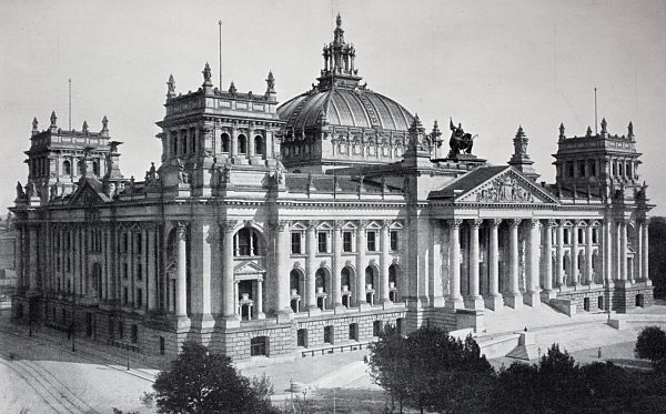 Deutscher Reichstag in Berlin, 1895, historischer Holzschnitt, Deutschland, Europa