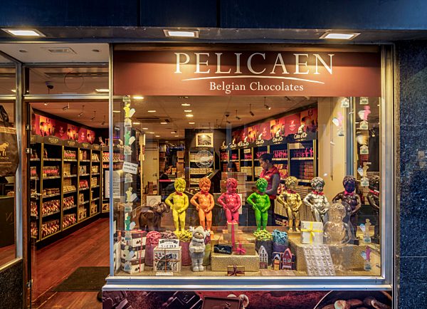 Pelicaen Belgische Schokoladenfabrik, Brüssel, Belgien, Europa