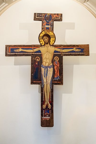 Triumphkreuz, Christus triumphans von Albertus Sotii, 1178, Dom Santa Maria Assunta, Spoleto, Provinz Perugia, Umbrien, Italien, Europa