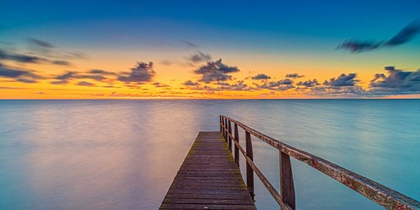 Steg, Nordsee, Spieka, bei Cuxhaven, Niedersachsen, Deutschland, Europa
