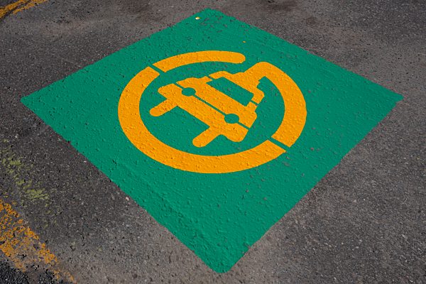 Piktogramm einer Ladestation, Montreal, Provinz Quebec, Kanada, Nordamerika