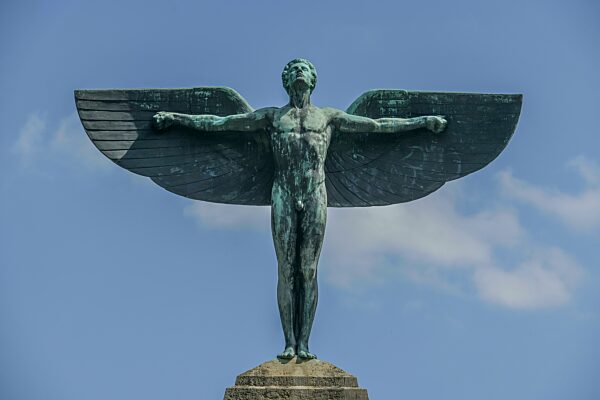 Otto-Lilienthal-Denkmal, Bäkestraße, Lichterfelde, Steglitz-Zehlendorf, Berlin, Deutschland, Europa