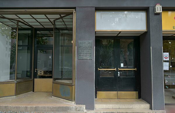 Gedenktafel Anschlag La Belle, Roxy-Palast, Hauptstraße, Friedenau, Tempelhof-Schöneberg, Berlin, Deutschland, Europa