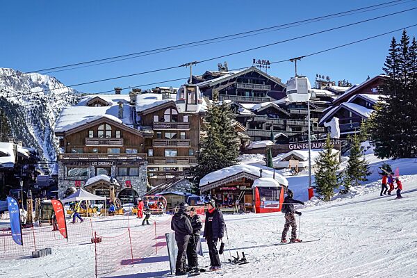 Hotels, Ortszentrum Couchevel, Departement Savoie, Frankreich, Europa
