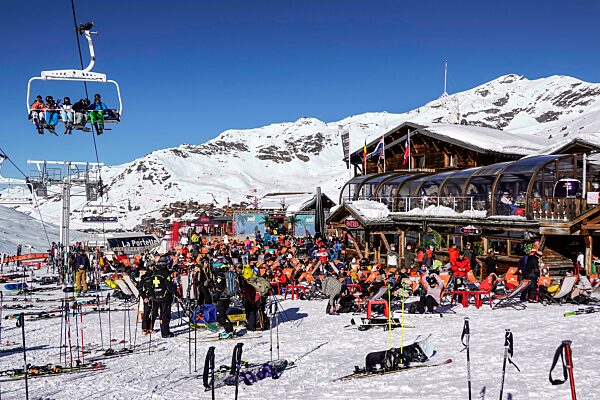 Berghütte, 360 Bar Val Thorens, Vallee des Belleville, Departement Savoie, Frankreich, Europa