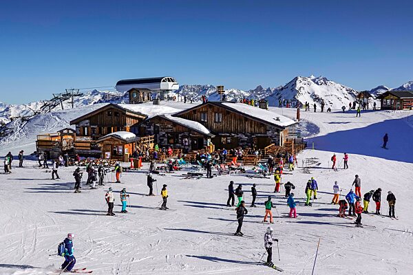 Berghütte, Le Mont de la Chambre, Vallee des Belleville, Departement Savoie, Frankreich, Europa