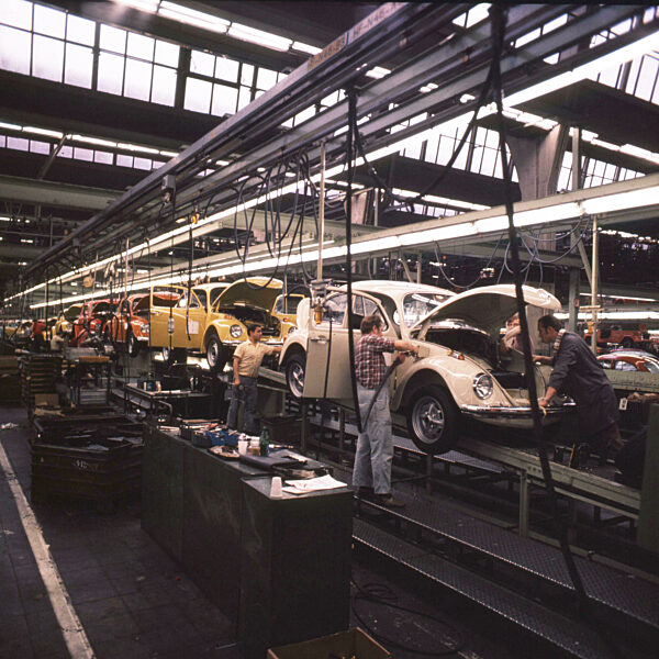 Wolfsburg, VW-Werk ca, 1972-75, Produktion