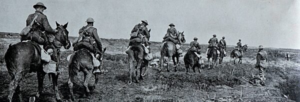 Kanadische Kavallerie, Schlacht am Vimy Ridge, April 1917, Departement Pas de Calais, Frankreich, Europa