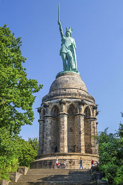 Hermannsdenkmal bei Hiddesen, Ortsteil von Detmold, Teutoburger Wald...