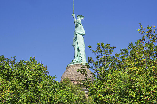 Hermannsdenkmal bei Hiddesen, Ortsteil von Detmold, Teutoburger Wald...