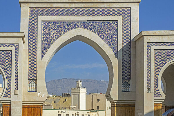 Bab Rcif, Eingangstor zur alten Medina in der Stadt Fes, Fez, Fez Meknes...