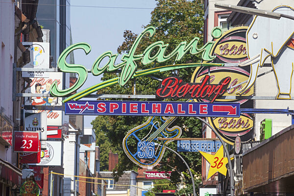 Große Freiheit, Reeperbahn, St. Pauli, Hamburg, Deutschland, Europa