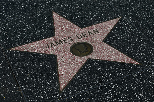 James Dean Stern am Walk of Fame in Hollywood, Los Angeles, Kalifornien, USA...