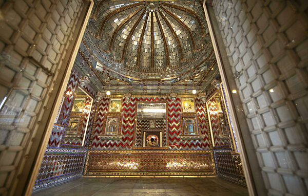 Spiegelsaal im City Palace Museum, Stadtpalast oder City Palace, Udaipur...