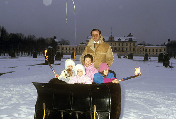 König Carl der XVI. Gustaf mit seiner Königin Silvia und den Kindern...