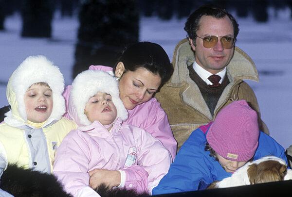 König Carl der XVI. Gustaf mit seiner Königin Silvia und den Kindern...