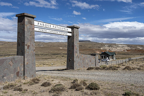 Eingangspunkt zum Parque Patagonia Argentina, Park Patagonia Argentina...